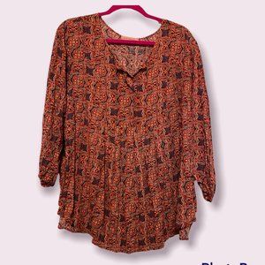 East Adeline Red & Blue Shirt